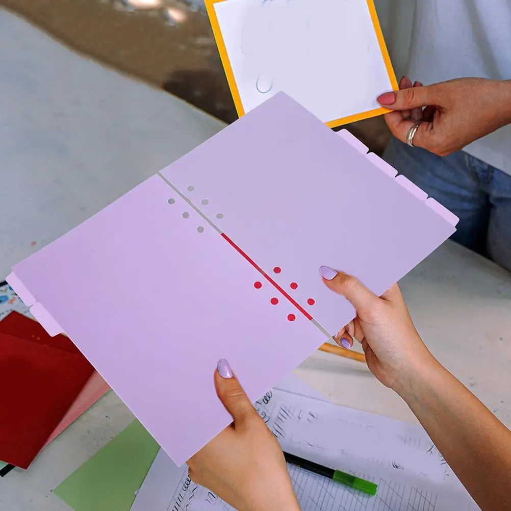 12 Pcs Notebook Binder Tabs Dividers Paper Pocket Separator Replacement Filing Page Markers Index Classified Labels ganizer