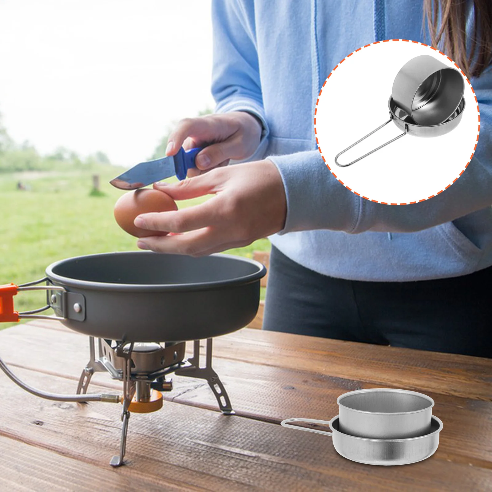 

2Pcs Thickened Stainless Steel Extinguisher Cover for Alcohol Stove Household Campfire Safety Reusable Protector