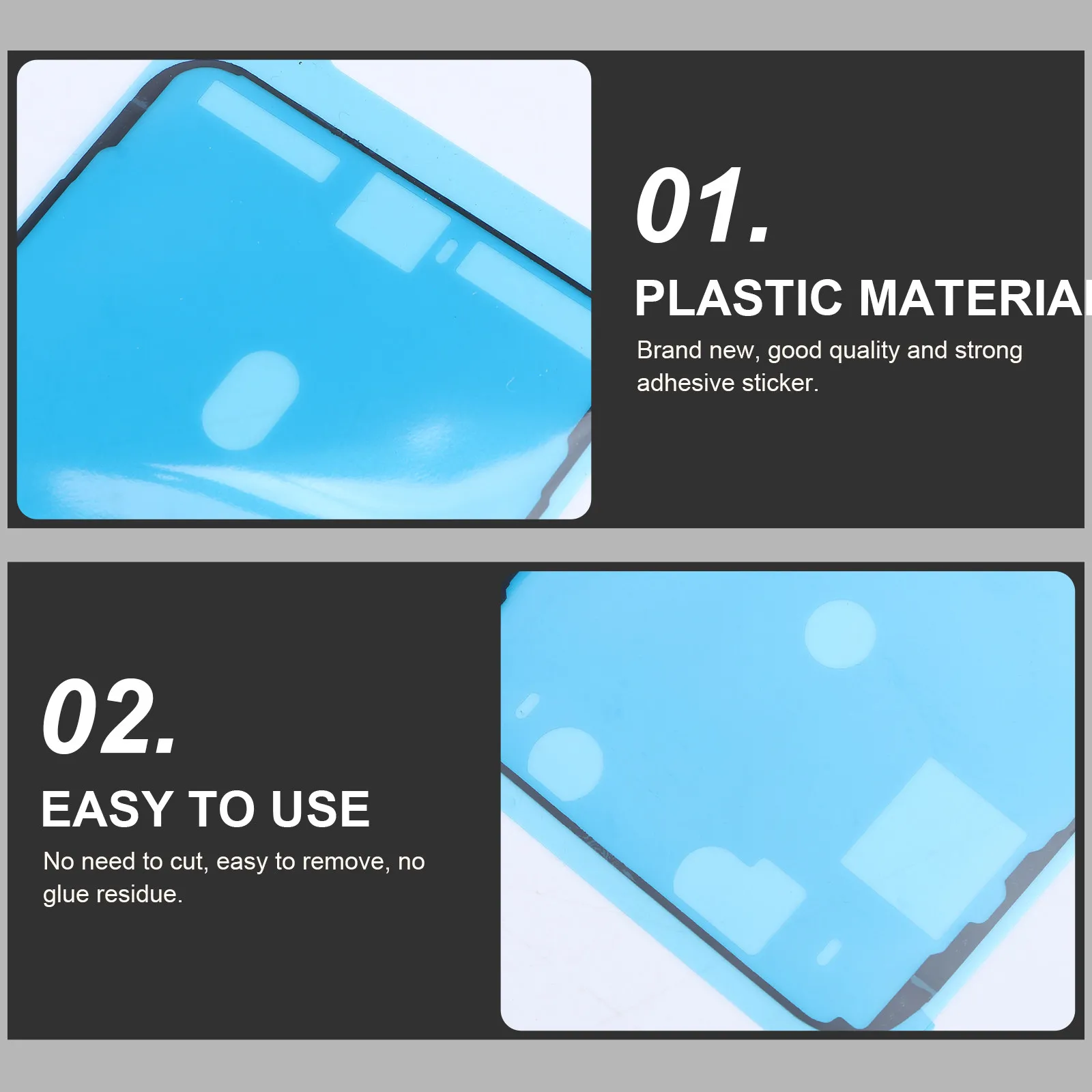 10Pcs Screen Adhesive Strips LCD Display Tape Waterproof Sealing Sticker for X Back Cover Front Glass Bonding Strong Hold