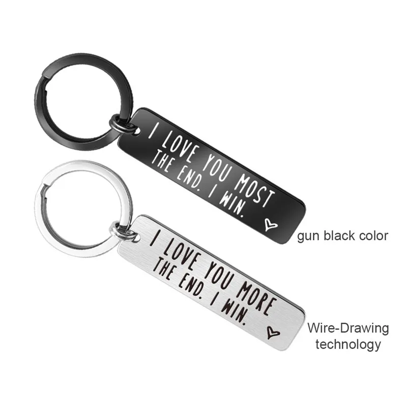 NEW Black Keyring Gifts For Couple Gifts For Boyfriend Girlfriend Cute Keychain Gifts For Men Valentine\'s Day Present