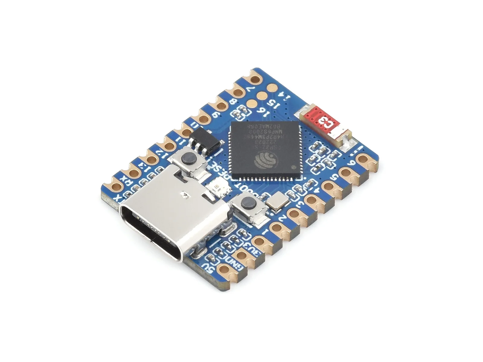 Waveshare ESP32-C3 Zero Mini Development Board, Based On ESP32-C3FN4 Single-core, 160MHz Running Frequency, Mircocontroller