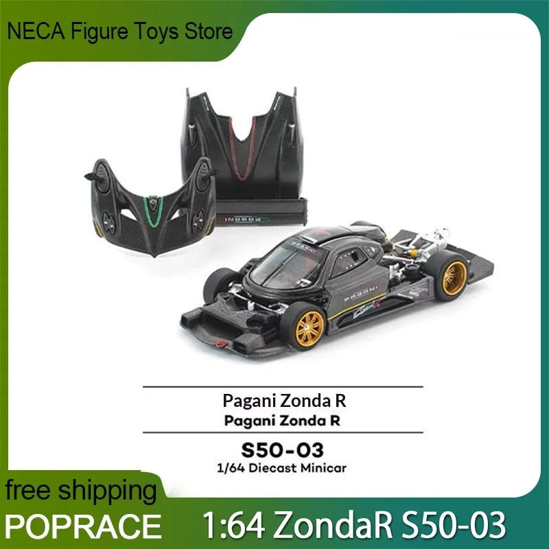 

Poprace Pagani Zonda R 1:64 Scale S50 03 Diecast Alloy Car Model Nurburgring Lap Record Display Decor For Car Collectors Car Toy