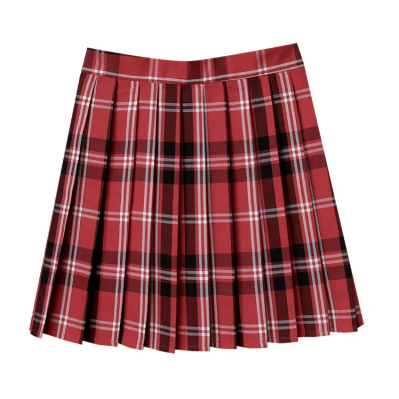 Kids High Waist Pleated Plaid Skirts Mini Tennis Skirt Harajuku JK Japanese School Uniform Short A-Line Mini Skirt Girls 40cm