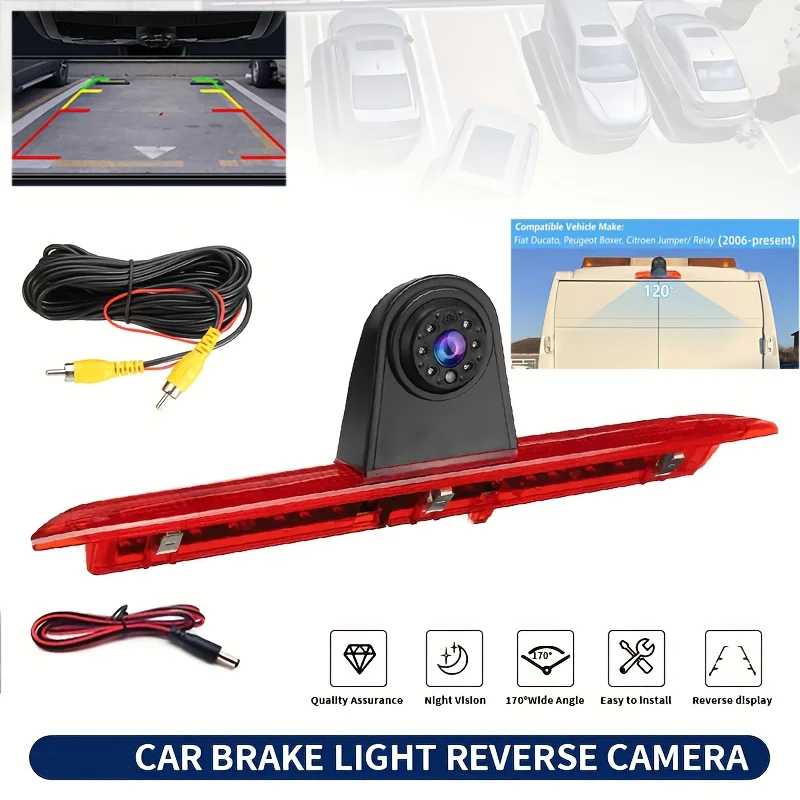 Dual Lens Car Brake Light Reverse Camera for F-ord Transit (2014-2018) Vans - Easy Installation, Safe Parking