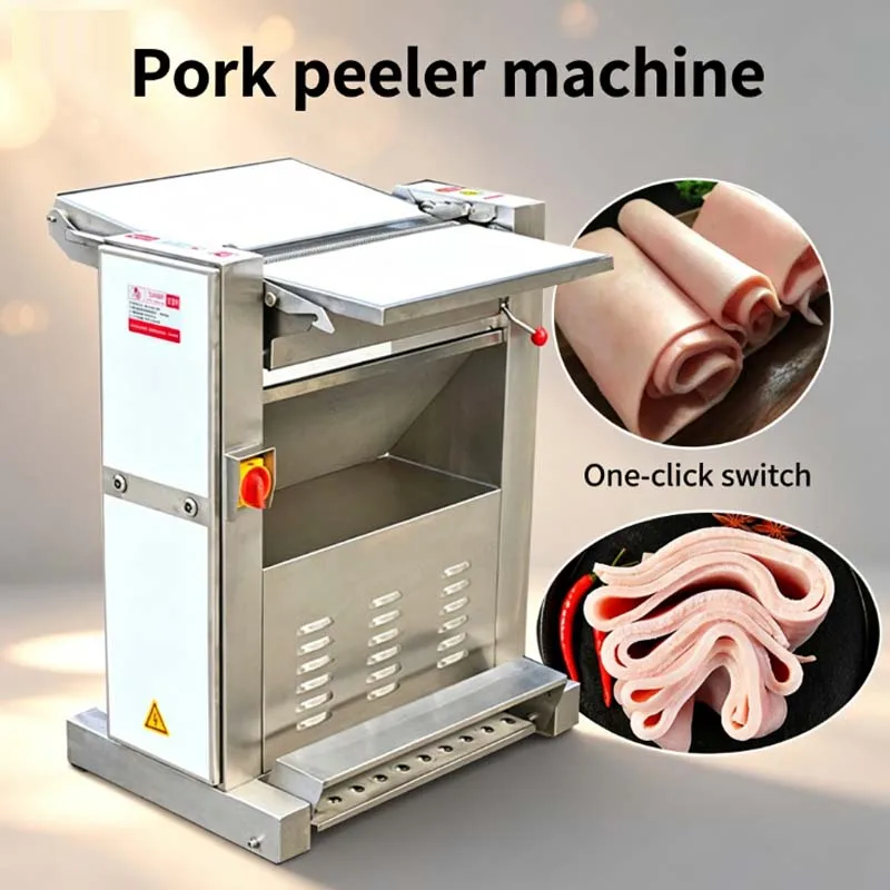 Máquina Profesional de Corte y Desollado de Piel de Cerdo de Alta Velocidad, Maquinaria para Procesamiento de Carne de Cerdo, Separador de Piel y Grasa de Cerdo