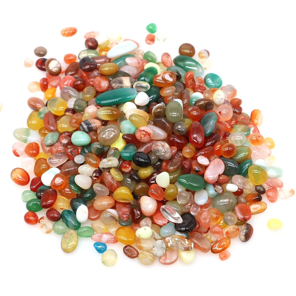 Natürliche farbige Achat-Kies-Chip-Quarz-Mineralien, Reiki-Heilkristalle, Probensammlung, Edelstein, Heim-Aquarium-Dekoration