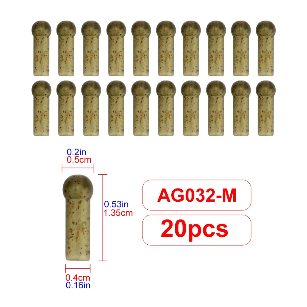 Hirisi 20 stks Karpervissen Terminal Visgerei Staart Rubberen Mouwen Vissen Lood Clips AG032 Karpervissen Accessoires