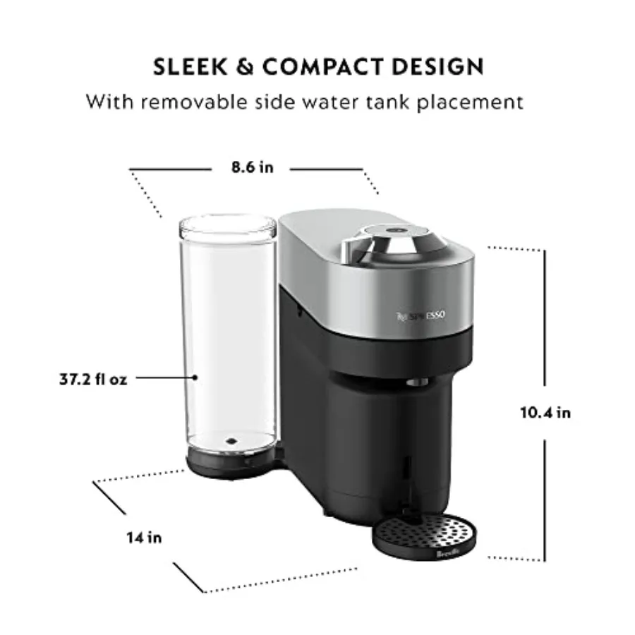 Vertuo Pop+ Deluxe Coffee and Espresso Maker by Breville - Titan Renewed