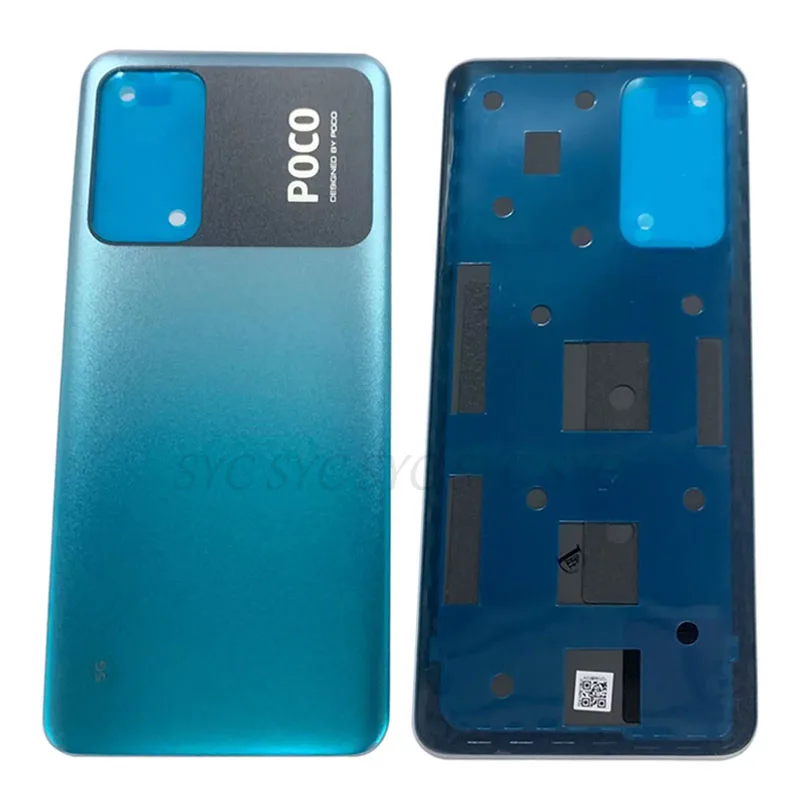 Rear Door Battery Cover Housing Case For Xiaomi Poco M4 Pro 5G Back Cover with Adhesive Sticker Repair Parts