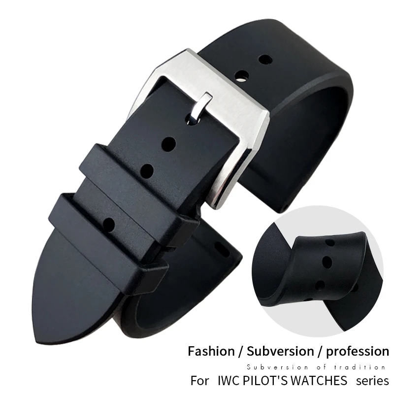 High Quality Soft VITON FKM Fluororubber 19mm 20mm 21mm 22mm Watch Strap for IWC Pilot Tissot MIDO Seiko SKX Colorful Watchband