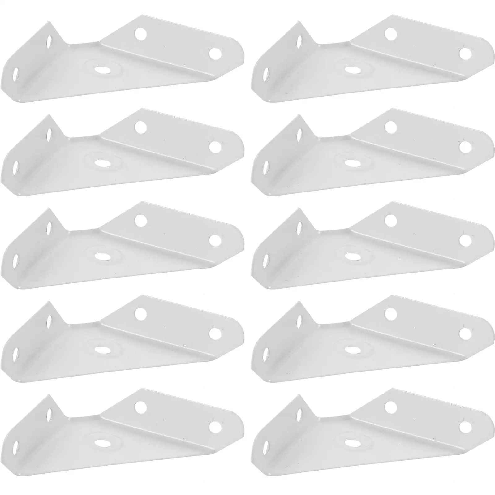

12 Pcs Thickened Cabinet Hanging Codes Heavy Duty Triangle Brackets 90 Degree White Small Shelf Mounting Hardware Accessories