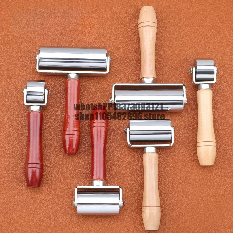 Push Wheel Roller DIY Handmade Tools, Leather Press Tools Leather Edge Roller Edge Press Iron Roller
