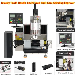 Macchina per intaglio dell'incisione 4 assi per nucleo di frutta di semi con custodia protettiva per Computer dispositivo di molatura della maniglia dei gioielli in legno opzionale