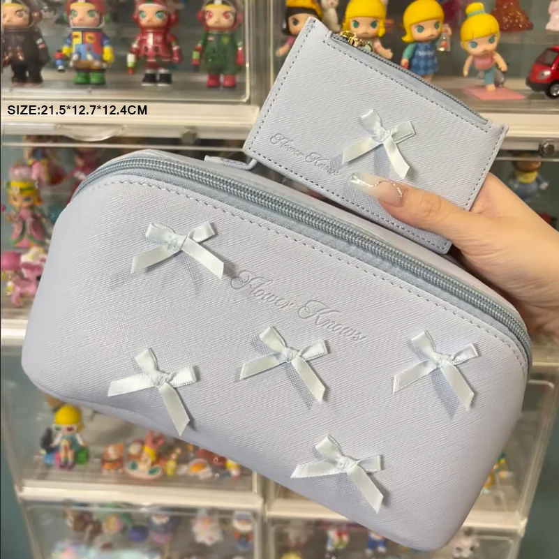 Flower Knows Bolsas de cosméticos Flowerkrentes Rosa Bolsa PU Caso Bolsa de armazenamento de couro limitada de verão