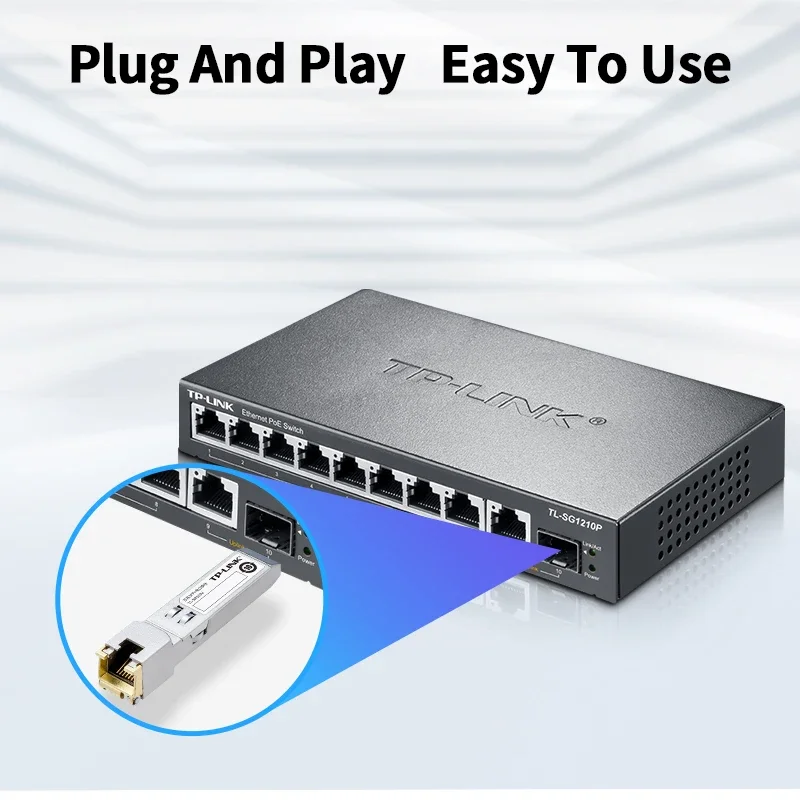 10G Copper SFP+ Module 10GBase-Tx 2.5G Fiber Optical RJ45 Ethernet Port 10Gbps Transceiver Module Transmission