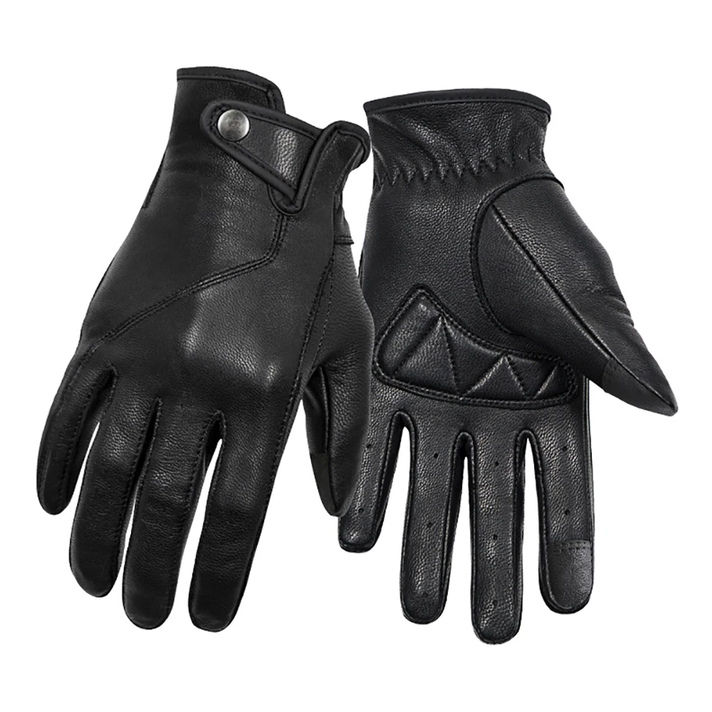 Guantes de moto resistentes al desgaste, impermeables, sujetadores de gancho y bucle, antideslizantes y anticaídas