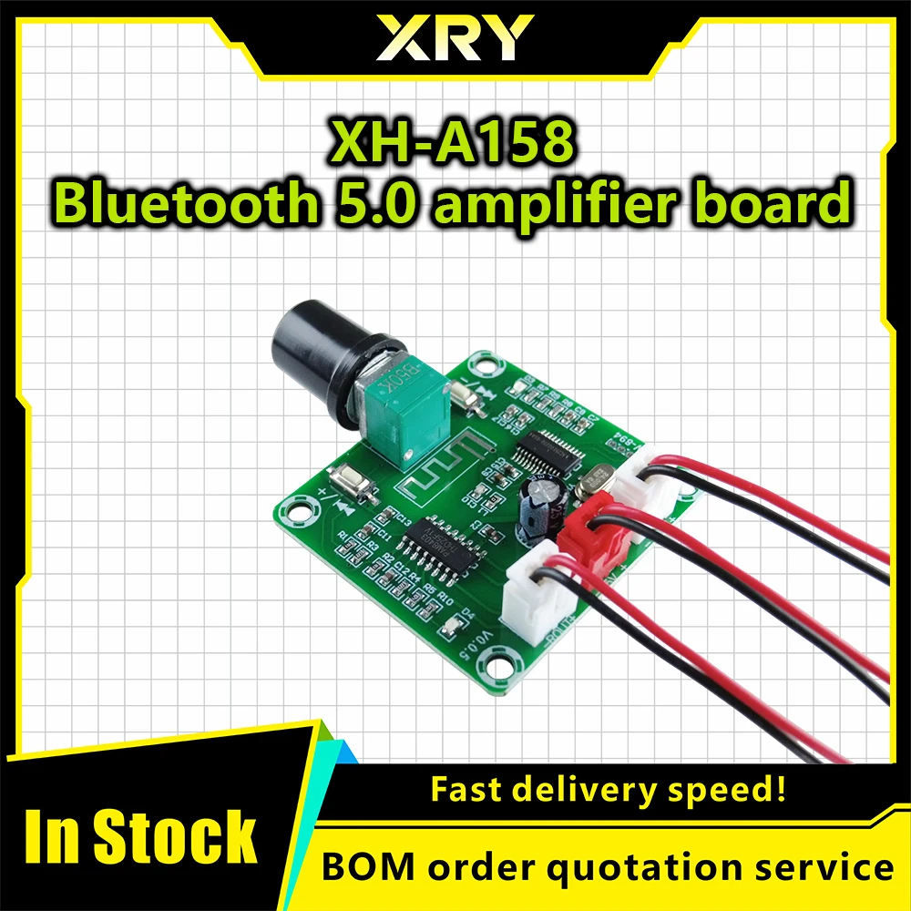 XRY XH-A158 ultra clear Bluetooth 5.0 power amplifier board pam8403 small power DIY wireless speaker amplifier board 5W*2