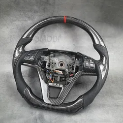 Replacement Real Carbon Fiber Steering Wheel Leather for Honda CR-V CRV 2007-2011