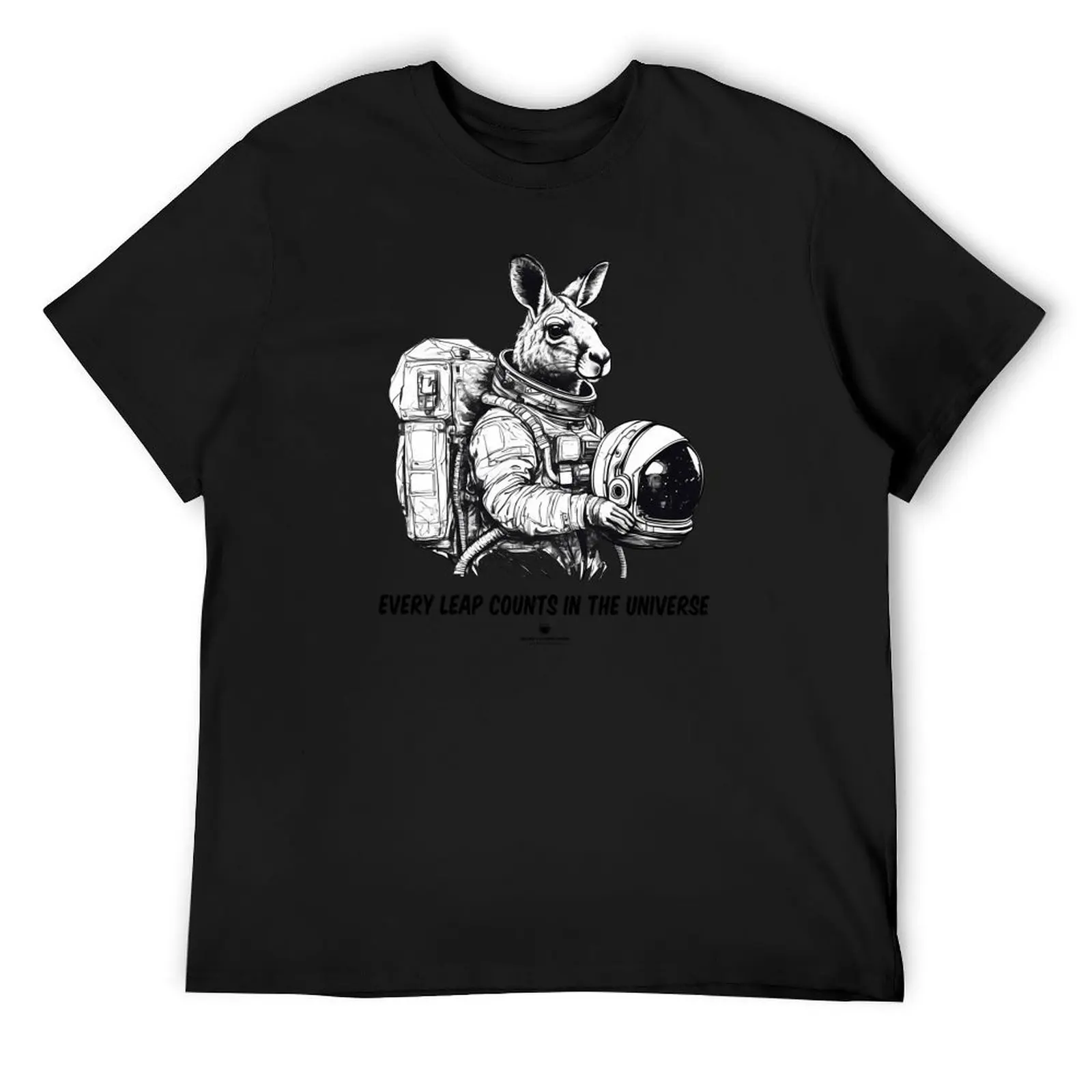 Bounce the Cosmonaut Kangaroo - WHITE TEE T-Shirt sweat quick-drying t shirts men