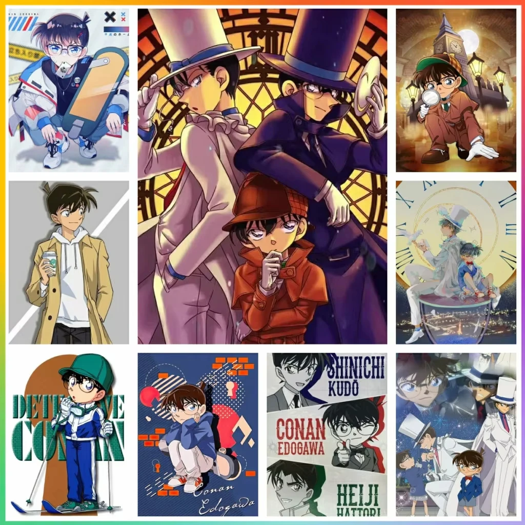 

Conan Detective Anime Mosaic Embroidery Diamond Painting Cross Stitch Kit 5D DIY Art Pixel Home Decor Pictures Printed Handcraft