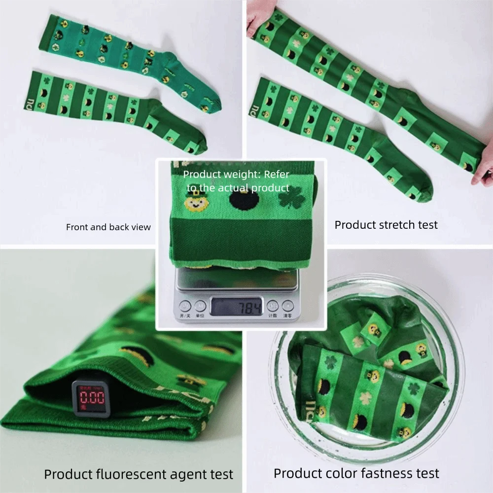 جوارب ضغط مرنة الركبة عالية مضحك نمط الدوالي الجوارب تنفس متعدد الألوان العجول الساق جوارب الطيران