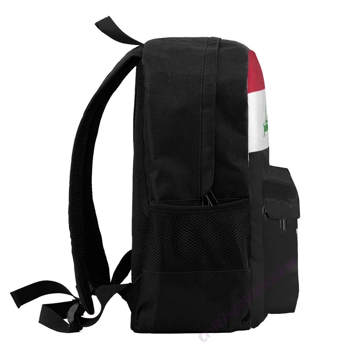 Custom Name Iraq Flag Polyester Backpack For Men Women Travel Bag Casual Students Hiking Travel Camping