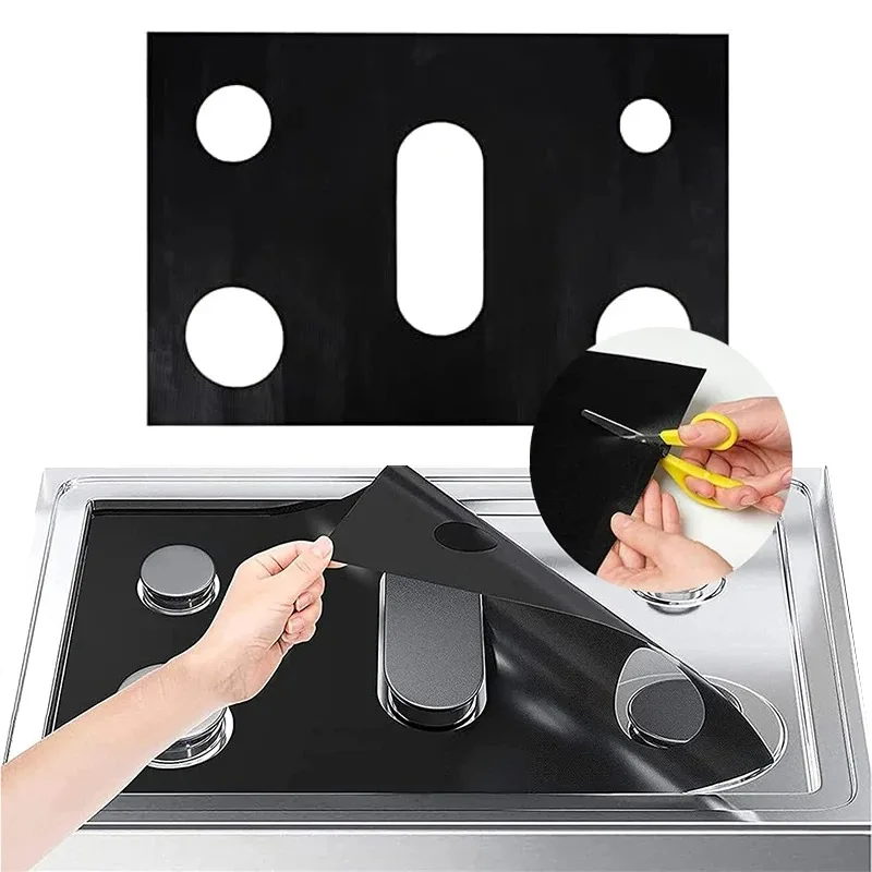 

Gas Stove Protector Pad,Gas Stove Cover Compatible for Heavy-Duty Non-Stick BBQ Grill,Stove,Easy Clean Cooking Mat,Residue-Free