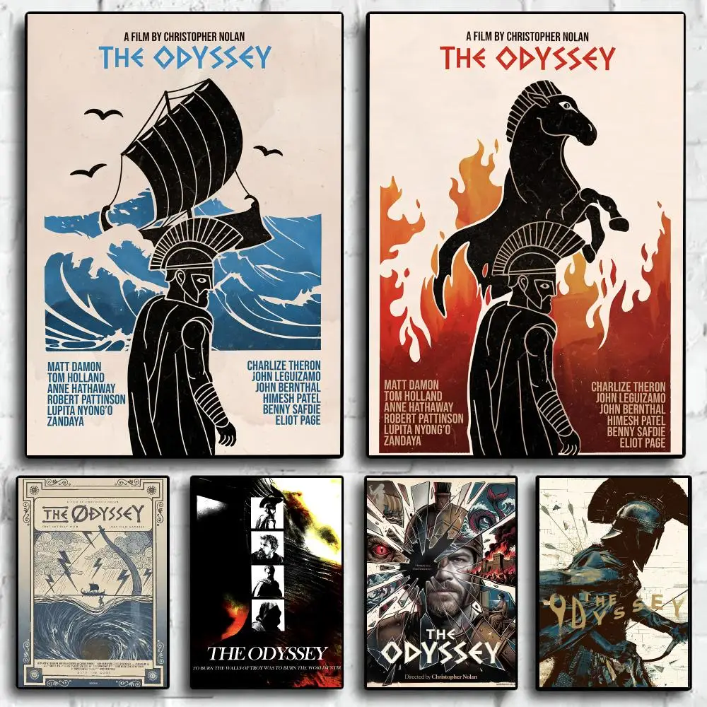 Movie T-The Odyssey Poster Trendy Wall Art Aesthetic Room Decor Print Living Room Bedroom Home Decoration