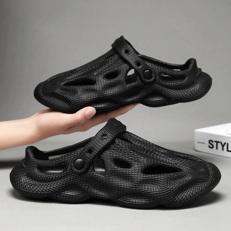 

New Summer Men Slippers Comfortable Platform Outdoor Sandals Beach Slippers Flip Flops Male Indoor Home Slides Bathroom Shoes