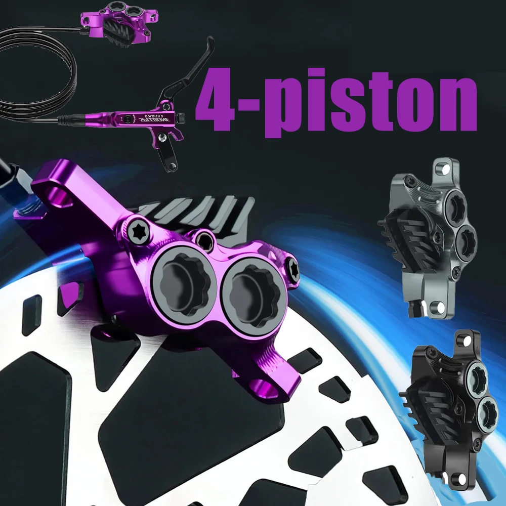 

4-piston Mtb Hydraulic Brakes Bicycle Hydraulic Brake Set 4 Piston Hydraulic Brake Mountain Bike Disc Kit