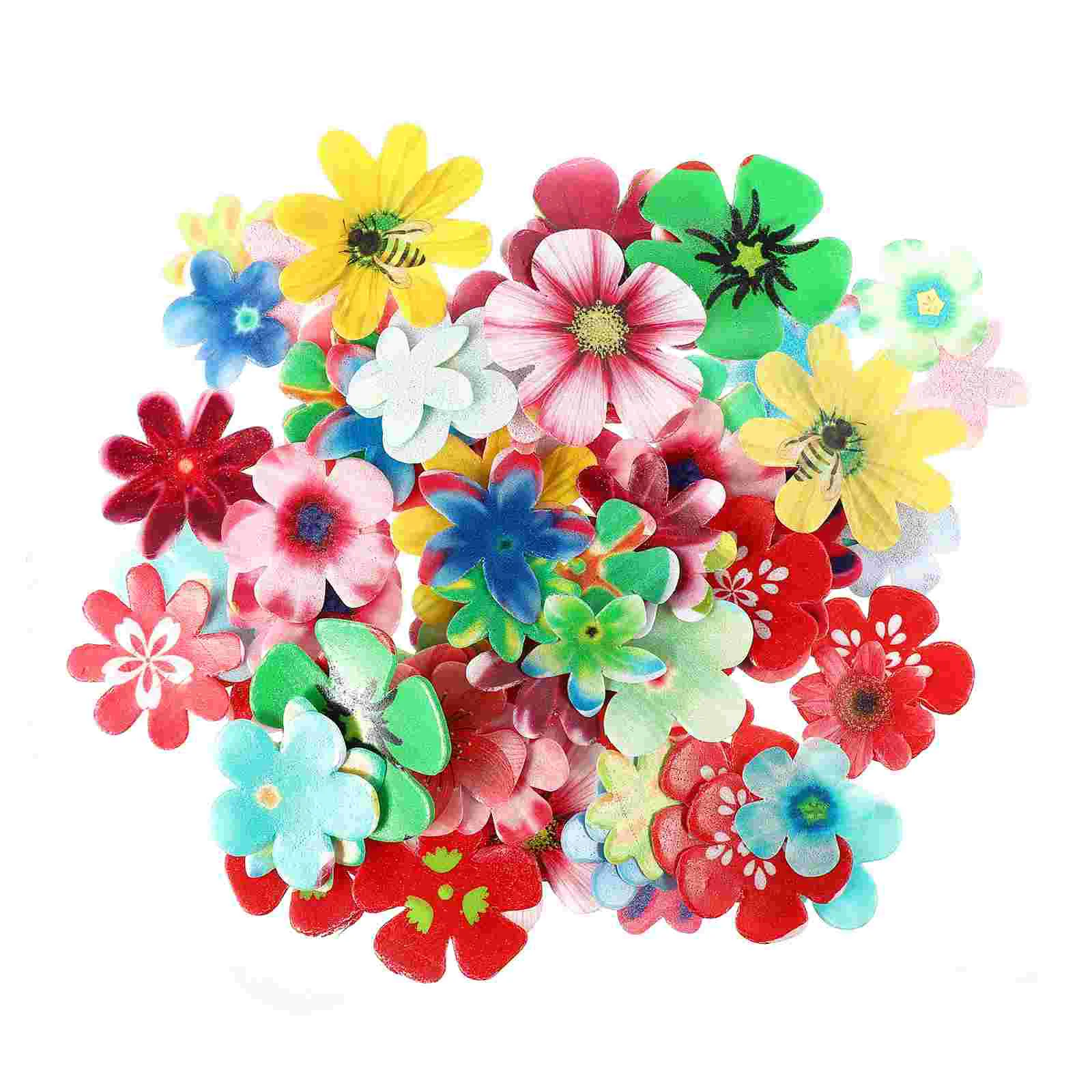 

360pcs edible leaf edible cupcake toppers wafer flowers decorative flowers for party cake flowers fresh whole foods decor cake