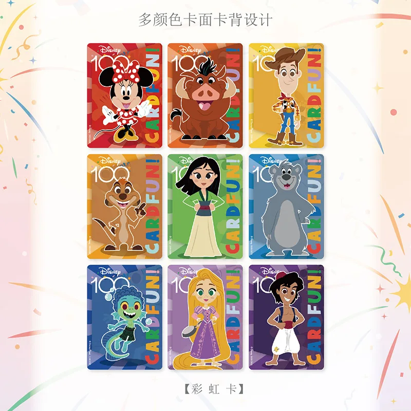 Card Fun Disney 100 Joyful Card for Children Mickey Friends Cheerful Times Card Hotbox Anime Flash Card Collection Kids Toy Gift