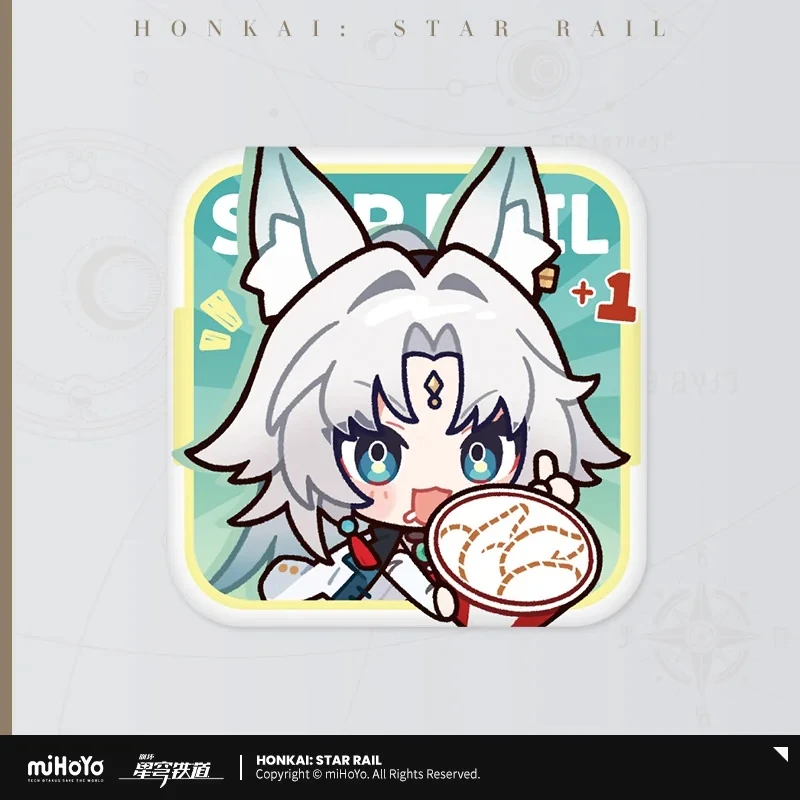 Official miHoYo Honkai: StarRail Licensed “Delicious Treats” Series Character Merchandise: Chibi Emoji Tin Badges—Gifts
