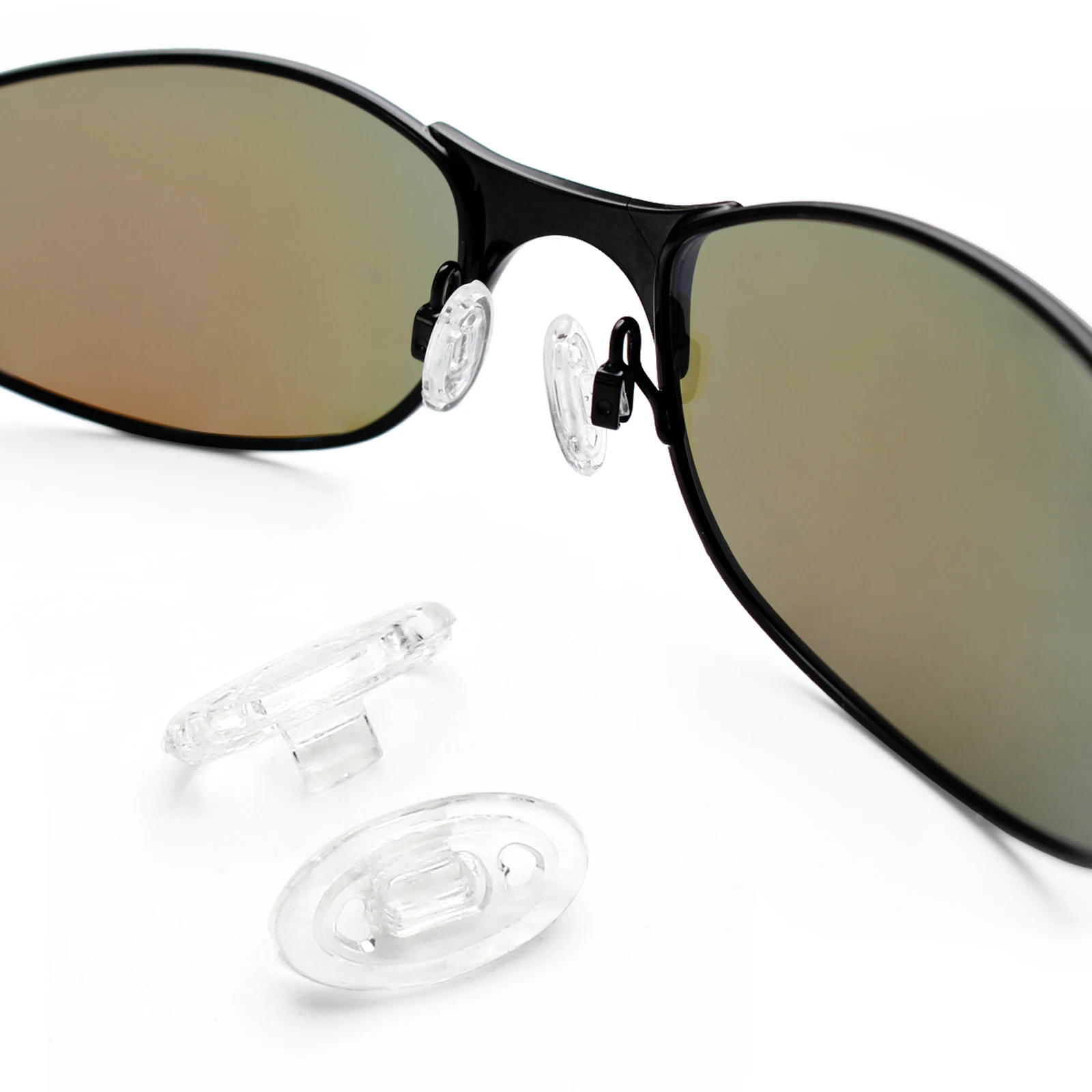 Qyvolux Rubber Clear Nosepads Replacement for Oakley Square Whisker/Transistor OX3085/Whisker/A Wire/ Inmate/Tailend  Sunglasses