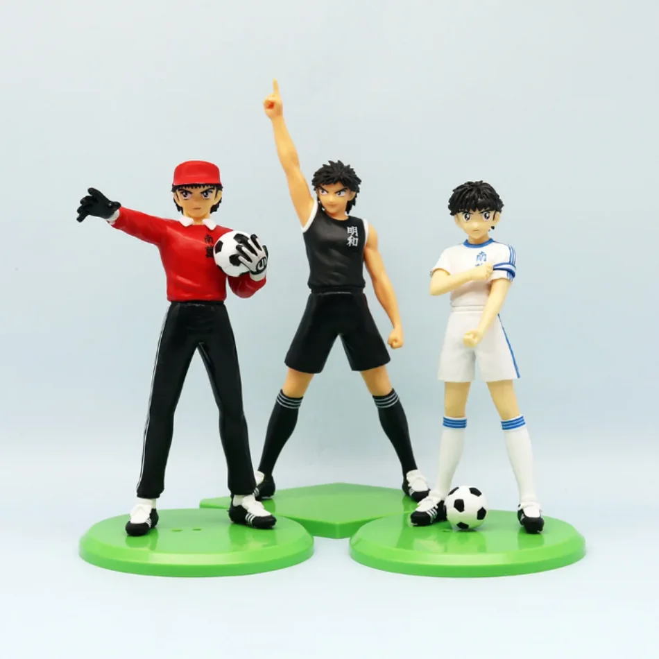 Kapitein Tsubasa Anime Acchion Figuur 18cm Ozora Tsubasa met Hyuuga Kojiro Wakabayashi Genzou Beeldje Kocchion Model en Y