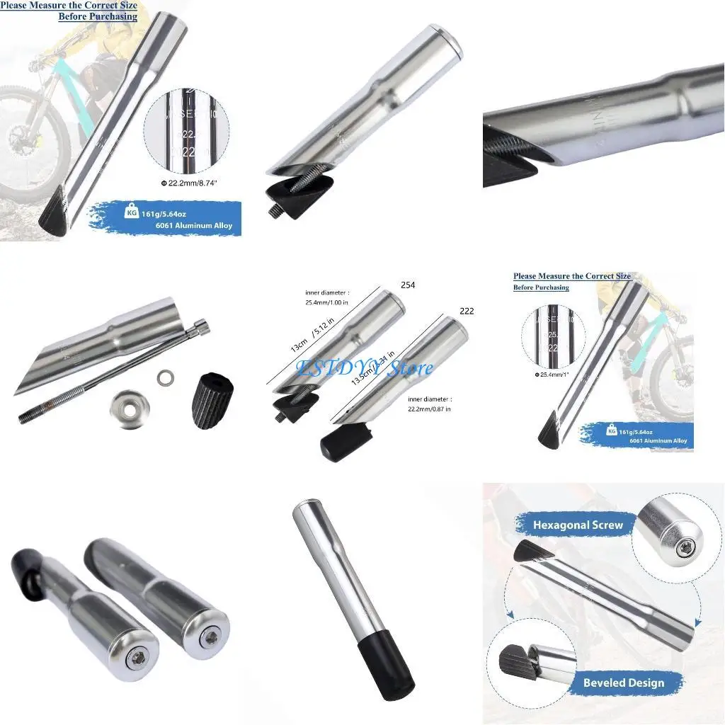 

G6DE Bicycles Handlebar Risers Handlebar Adapters Mountain Bicycles Stem Risers Aluminum Alloys Bicycles Fork Stem Extenders