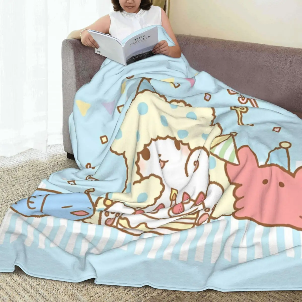 Marumofubiyori Blanket Quality Super Soft Bedding Throws Winter Travel Office Home Decor Graphic Bedspread