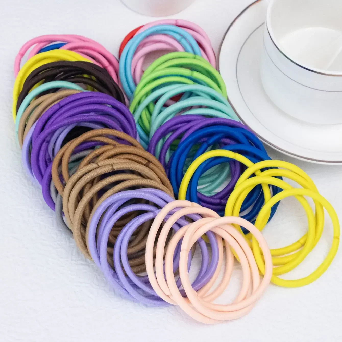 Rubber Bands Hair 20/50/100cs Women Girls Hair Tie Ropes Elastic Hairband Ponytail Holders Headbands Scrunchies - Image 5
