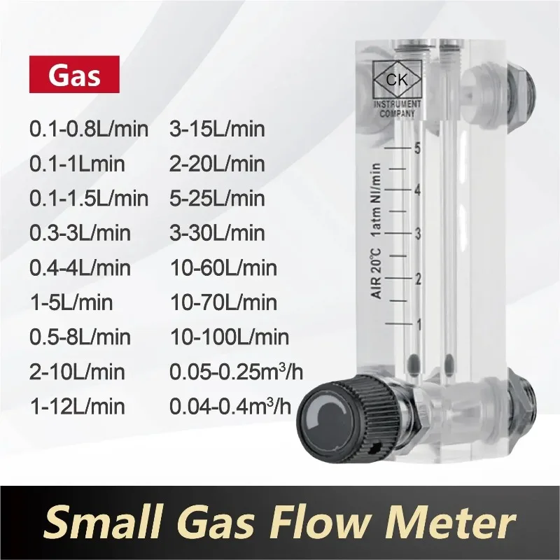 LZM-6T Panel Gas Flowmeter Plexiglass Float Liquid Rotator Flowmeter