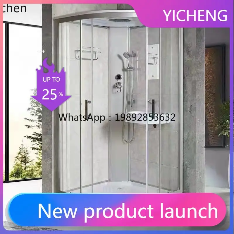 

X5 integral shower room closed household pulley glass fan partition bath room