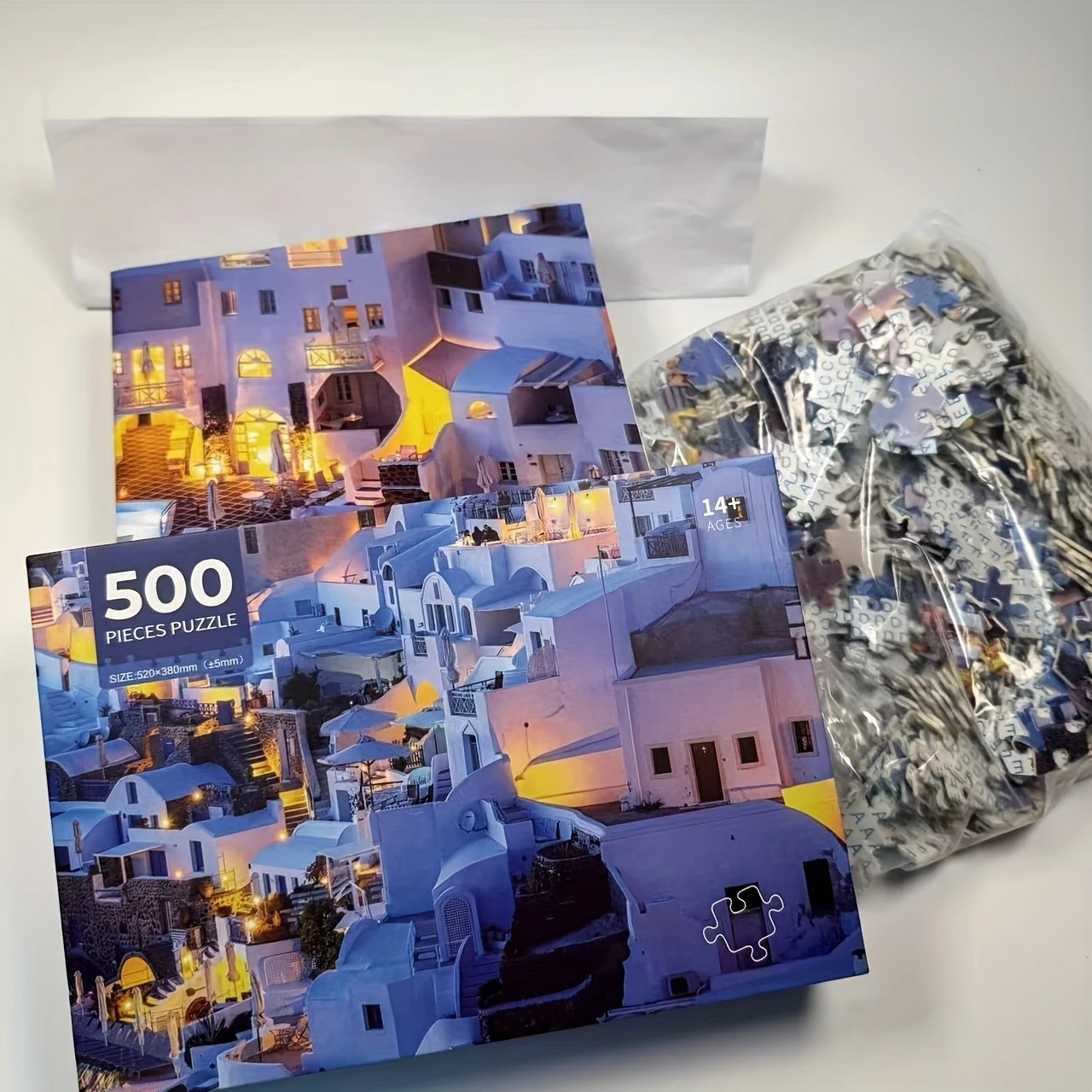Puzzle da 500 pezzi con paesaggio urbano affascinante, regalo di Natale per adulti, tavola da 20,5x15 pollici, idea di puzzle popolare