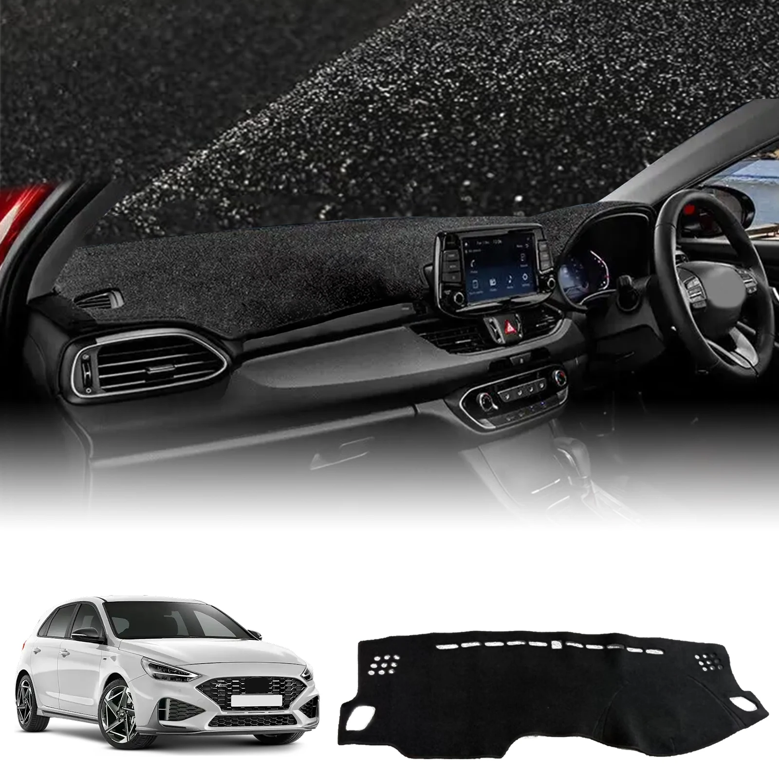 

fit for Hyundai i30 2017 - 2023 N-line Car Dashmat Dashboard Cover Pad Accessories DashMat Sunshade Protective Carpet