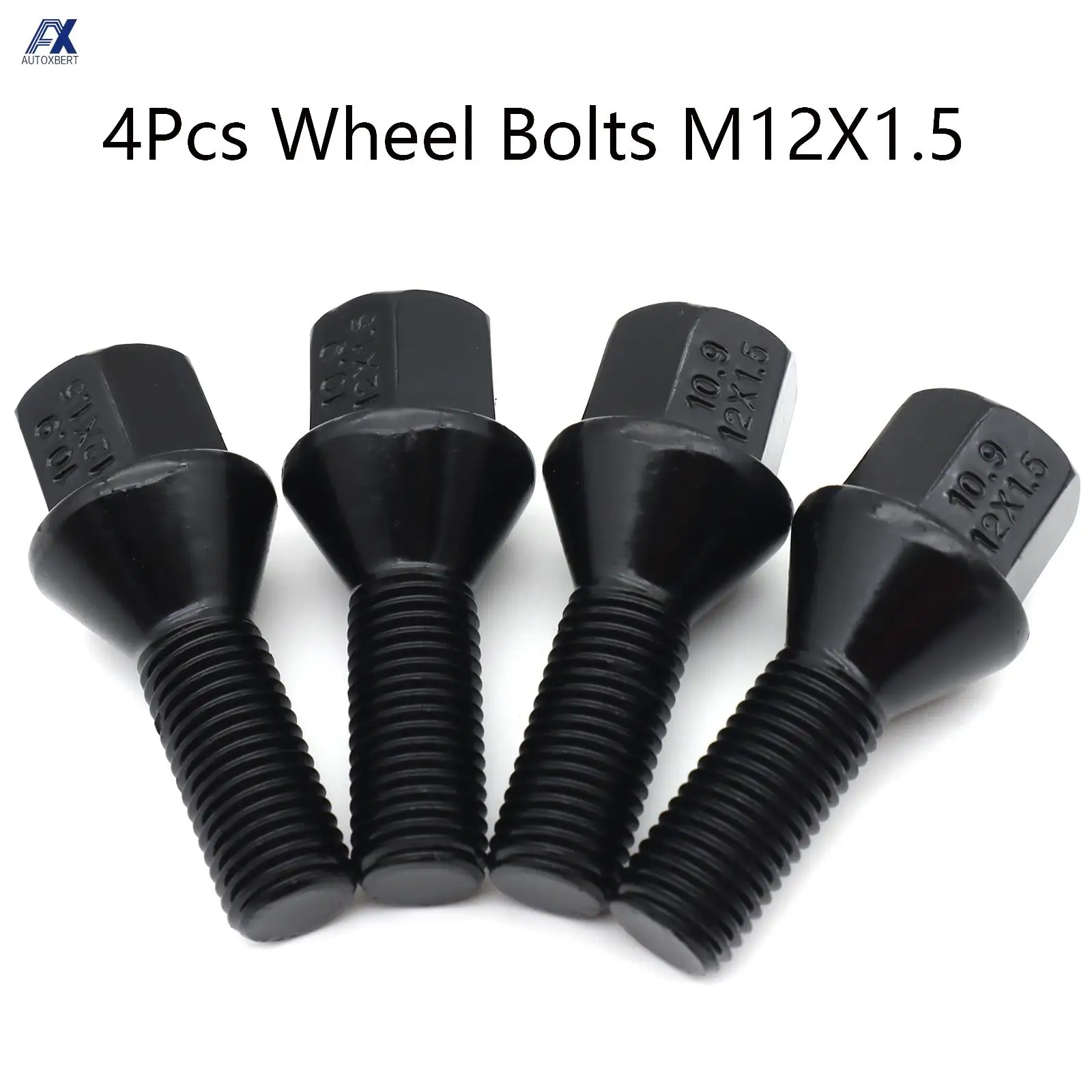 4X Car Wheel Bolts Nuts Lugs M12 X 1.5 17mm Car Wheel Parts Tyres Accessories For BMW 325i 328i 330i 335i E30 E34 E36 E60 E9 E90