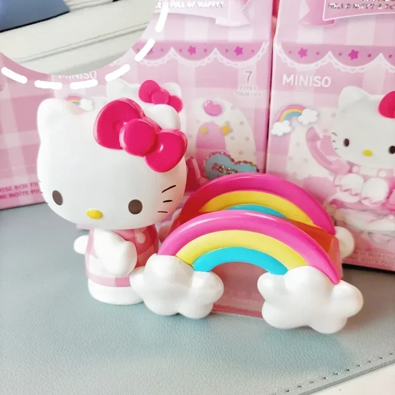 Hot Miniso Sanrio 50th Anniversary Limited Series Blind Box Cute Hello Kitty Cinnamoroll Mystery Box Kawaii Ornaments Toys Gift