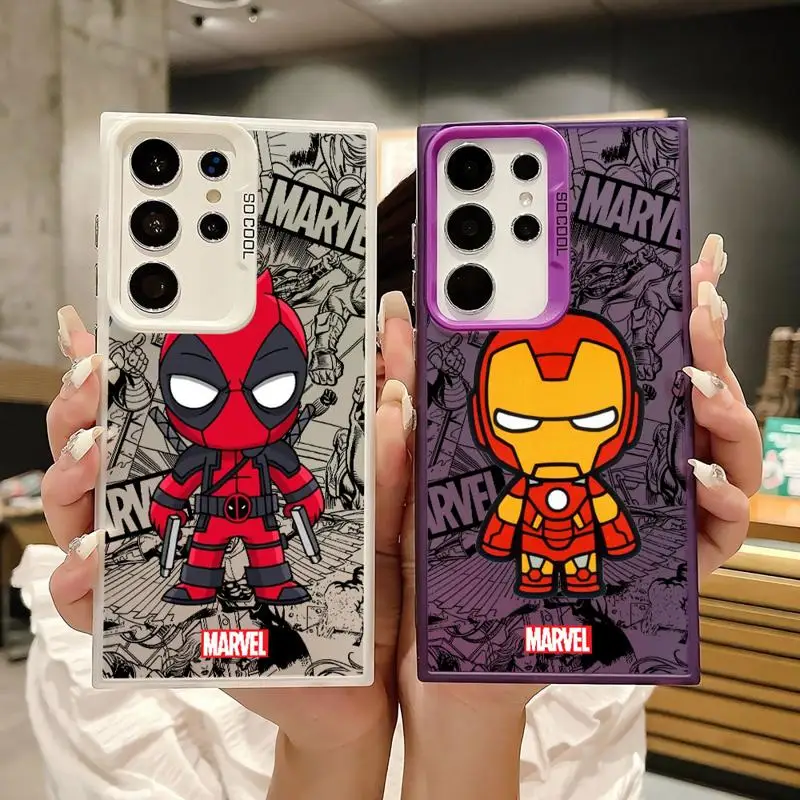 Cartoon Marvel Ironman Deadpool Phone Case for VIVO Y15S Y16 Y17S Y21 Y22S Y27 Y50 Y91 Y93 V23 V27 V29 V25 Pro 5G Hard Cover