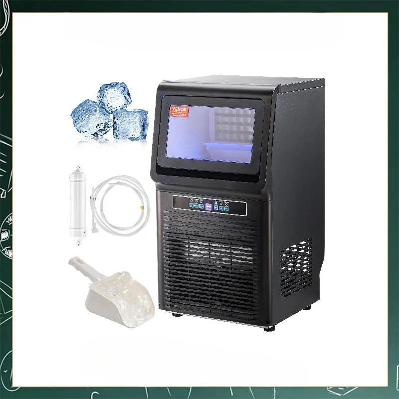

%a Commercial Ice Maker 70lbs/24H Ice Maker Machine12lbs Storage Capacity LED Digital Display for Bar Home Office Restaurant
