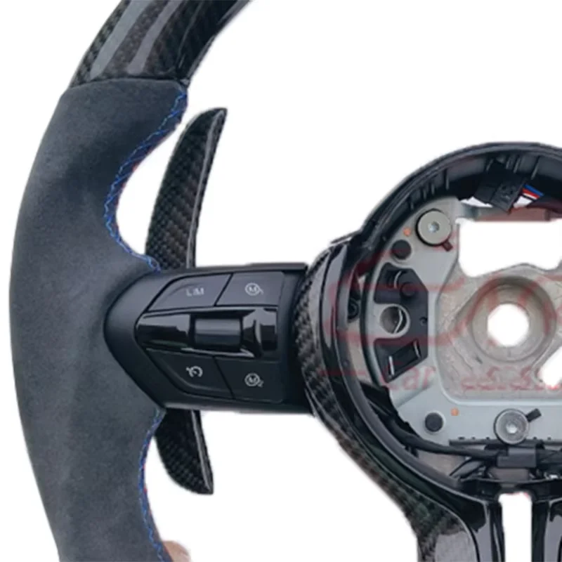 BMW F30 F10 F31 F20 E90에 적합한 카본 파이버 및 스포츠 스티어링 자동차 액세서리//M 로고 조립 스티어링 휠