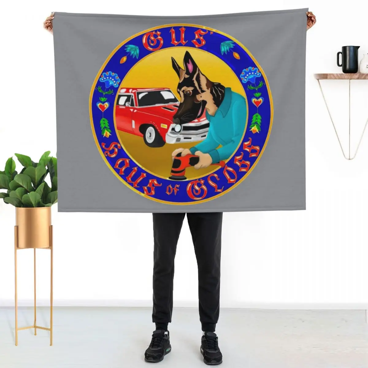 Gus’ Haus of Gloss Throw Blanket Color Fast Cozy Throw Blanket