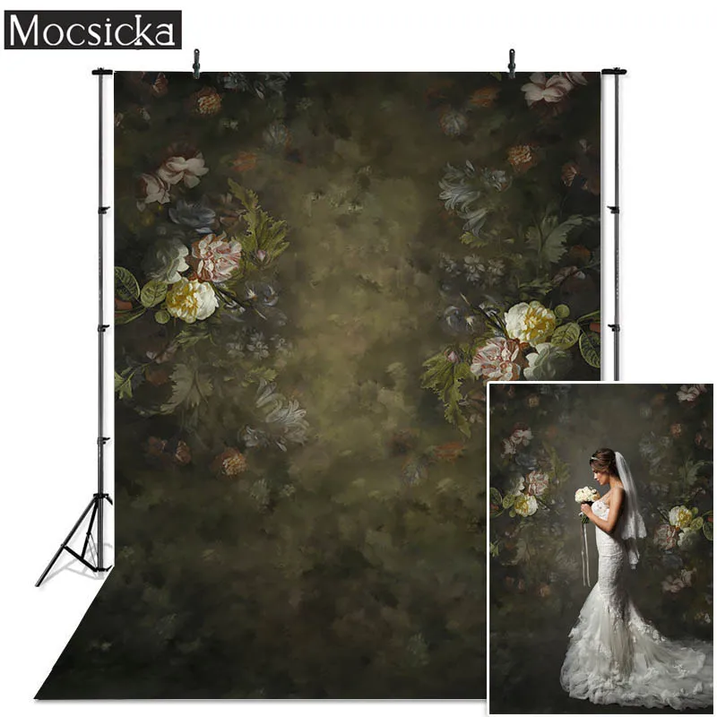 유화 꽃 배경 추상 꽃 신생아 임신 한 여자 초상화 베이비 샤워 배경 예술 사진 사진