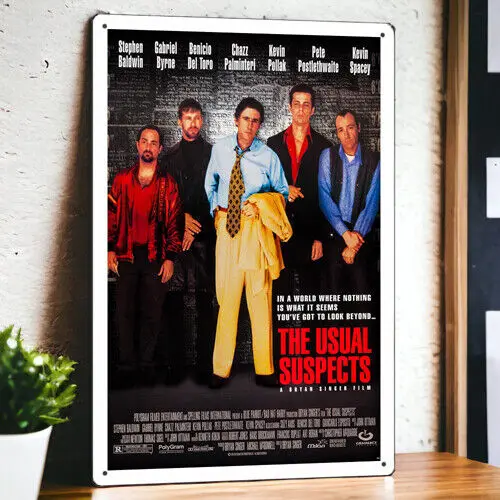 The Usual Suspects (1995) Metal Movie Poster Tin Sign Plaque Film 8